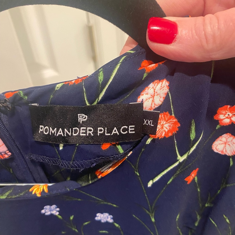 Tuckernuck Navy Floral Puff-Sleeve Mini Dress - Picture 5 of 5